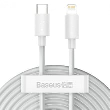 Baseus Cable USB-C to Lightning Simple Wisdom PD 20W 1.5m White (TZCATLZJ-02)