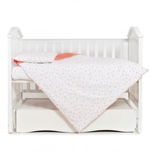 Сменная постель Twins Romantic Сердечки корал, белый/розовый (3 эл) (3024-R-005)