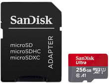 SanDisk 256GB microSDXC Ultra Class 10 UHS-I (U1) V10 A1 + адаптер (SDSQUAC-256G-GN6MA)