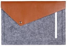 Gmakin Cover Envelope Felt Brown/Grey with Snap (GM12-12) for MacBook 12"