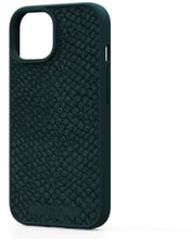Njord Salmon Leather MagSafe Case Dark Green (NA51SL02) for iPhone 15