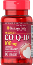 Puritan's Pride Q-SORB Co Q -10 100 mg Коензим Q-10 30 гелевих капсул