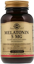 Solgar Melatonin, 5 mg, 120 Nuggets Мелатонин