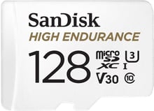 SanDisk 128GB microSDXC Class 10 UHS-I U3 V30 High Endurance + adapter (SDSQQNR-128G-GN6IA)