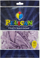 Набор шариков Pelican 50 шт. 30 см перламутр фиолетовый (1250-750)