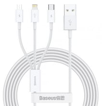 Baseus USB Cable to Lightning/microUSB/USB-C Superior Series Fast Charging 3.5A 1.5m White (CAMLTYS-02)