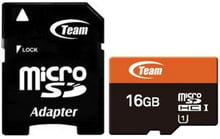 Team 16GB microSDHC UHS-I U1 + adapter (TUSDH16GUHS03)
