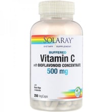 Solaray Vitamin C with Bioflavonoid Concentrate 500 mg/100 mg Витамин С и биофлавоноидный концентрат 250 вегетарианских капсул