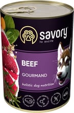 Влажный корм Savory для взрослых собак с говядиной 400 г (30433)