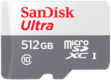 SanDisk 512GB microSDXC Class 10 UHS-I Ultra (SDSQUNR-512G-GN3MN)
