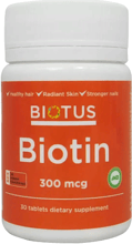 Biotus Biotin 300 mkg Биотин 30 Таблеток