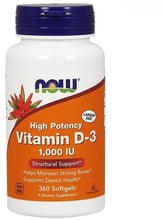 Now Foods Vitamin D-3 1,000 IU Softgels 360 caps (Витамины)(78468980) Stylus approved