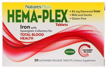 Nature's Plus Hema-Plex 30 Sustained Release Tabs Фиточай. Комплекс витаминов и минералов