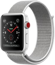 Apple Watch Series 3 42mm GPS+LTE Silver Aluminum Case with Seashell Sport Loop (MQK52)