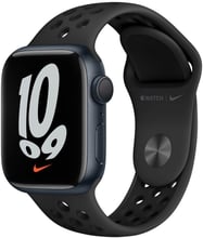 Apple Watch Series 7 Nike 41mm GPS+LTE Midnight Aluminum Case with Anthracite/Black Nike Sport Band (MKJ43)