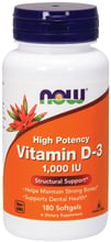 NOW Foods Vit D-3 1000 IU 180 SGELS Витамин D3