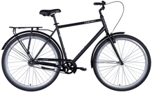 Велосипед ST 28" Dorozhnik COMFORT MALE рама с багажником задн St с крылом St 2024 (чёрный (м)) (OPS-D-28-389)