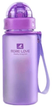 Casno для воды 400 мл MX-5028 More Love Фиолетовая с соломинкой (MX-5028_Violet)
