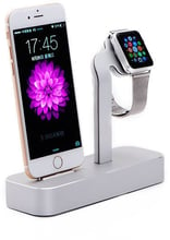 COTEetCI Base5 Dock Stand Silver (CS2095-TS) for Apple iPhone and Apple Watch