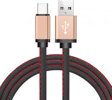 XOKO USB Cable to USB-C Leather 1m Black (SC-115a-BK)