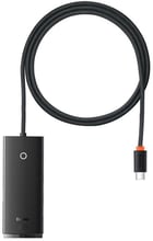 Baseus Adapter Lite Series USB-C to 4хUSB3.0+USB-C Black (WKQX030401)