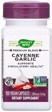 Nature's Way, Cayenne & Garlic, 530 mg, 100 Capsules (NWY-00320)