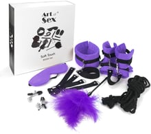 Набір БДСМ Art of Sex - Soft Touch BDSM Set 9 предметів фіолетовий