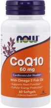 Now Foods CoQ10 with Omega-3 Fish Oil Коензим Q10 і Омега 3 60 гелевих капсул