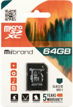 Mibrand 64GB microSDXC class 10 UHS-I (MICDXU1/64GB-A)