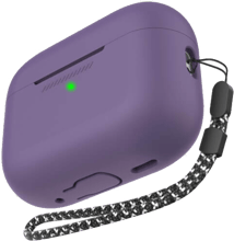 Чохол для навушників AhaStyle Silicone Case with strap Dark Purple (X003ECKN77) для Apple AirPods Pro 2