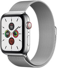 Apple Watch Series 5 44mm GPS+LTE Stainless Steel Case with Silver Milanese Loop (MWW32)