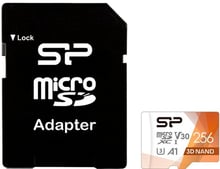 Silicon Power 256GB microSDXC U3 A1 V30 Superior Color + адаптер (SP256GBSTXDU3V20AB)