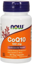 NOW Foods CoQ10 100 mg with Hawthorn Berry Veg Capsules 30 caps