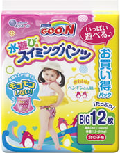 Трусики-подгузники для плавания GOO.N для девочек 12-20 кг, ростом 80-100 см (размер Big (XL), 12 шт (853668)