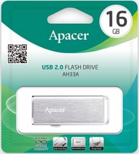Apacer AH33A 16GB USB 2.0 Metal Silver (AP16GAH33AS-1)