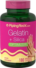 Piping Rock Gelatin (Beef) plus Silicon Optimizer 540 mg 180 Caps Желатин (говяжий) плюс кремний оптимизатор