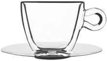 Чашка Luigi Bormioli Termic Glass для эспрессо с блюдцем 2х65 мл (10083/01)