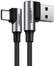 Ugreen Both Angled USB Cable to USB-C 3A 1m Black (20856)