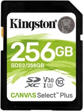 Kingston 256GB SDXC Class 10 UHS-I U3 V30 Canvas Select Plus (SDS2/256GB)