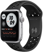 Apple Watch Series 6 Nike 44mm GPS Silver Aluminum Case with Anthracite / Black Nike Sport Band (M02L3)