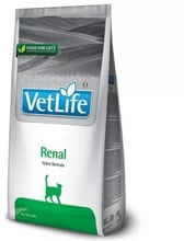 Сухой лечебный корм для котов Farmina Vet Life Renal для поддержания функции почек 2 кг (160?384)