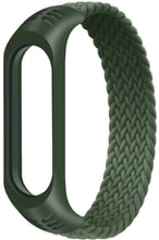 Fashion Braided Solo Loop (S) Green for Xiaomi Mi Smart Band 3/4/5/6