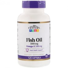 21st Century Fish Oil 1000 mg Омега 3 120 капсул