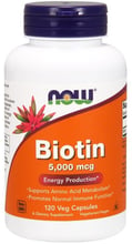 NOW Foods Biotin 5000 mcg 120 caps Биотин