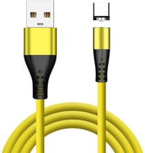 XOKO USB Cable to Lightning/microUSB/USB-C Magneto Liquid Silicone 1m Yellow (SC-400MGNT-YL)