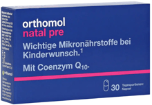 Orthomol Natal Pre Витаминный комплекс для подготовки к зачатию ребенка, во время беременности и кормления 30 капсул