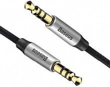 Baseus Audio Cable AUX 3.5mm Jack M30 Yiven 1m Silver/Black (CAM30-B92)