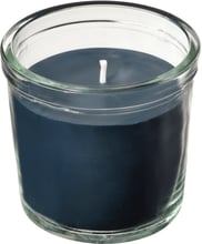 Ароматическая свеча в стекле ІКЕА Fruktskog 20 часов Черный и бирюза (80555835)