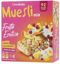 Батончик Cerealitalia зерновой Muesli Mix экзотические фрукты 150 г (8010121040788)