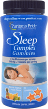 Puritans Pride Sleep Complex Gummy with Melatonin and L-Theanine Комплекс для сна 60 жевательных таблеток